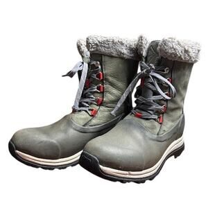 The Original Muck Boots Apres Lace Arctic Green Gray Grip Winter Snow Women's 9
